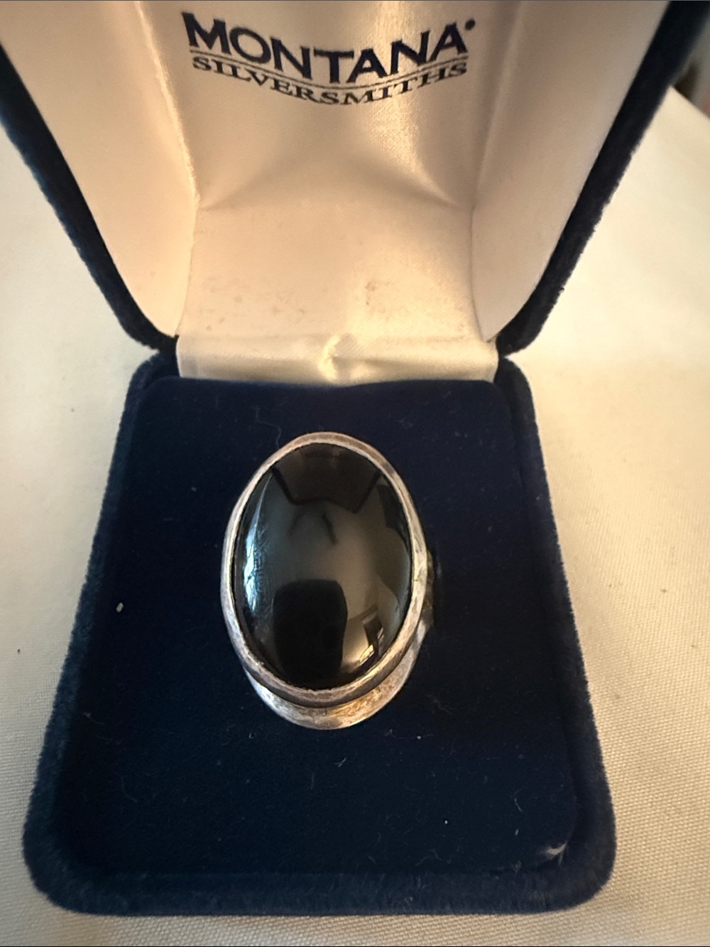 Montana Silversmiths Black Oval Onyx Sterling Ring